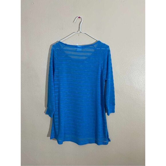 Oakley Womens Top 3/4 sleeve Medium Blue - Picture 3 of 6